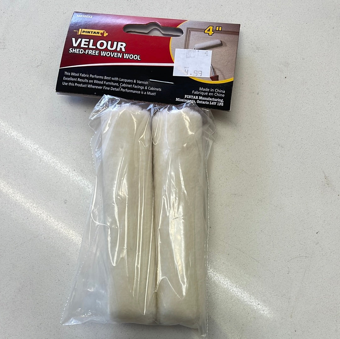 Pintar 2pk 4" Velour shed-free woven wool