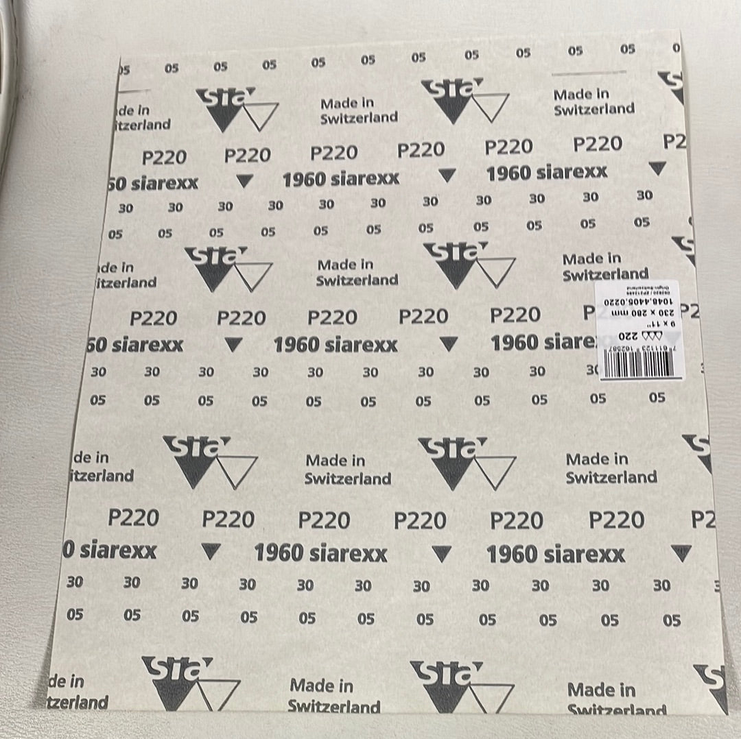 Sia 220 grit/sheet