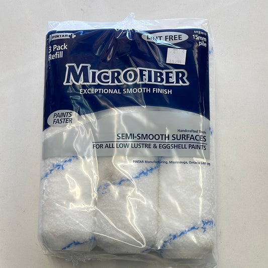 Pintar 3pk 15mm 9.5" Microfibre Roller Cover